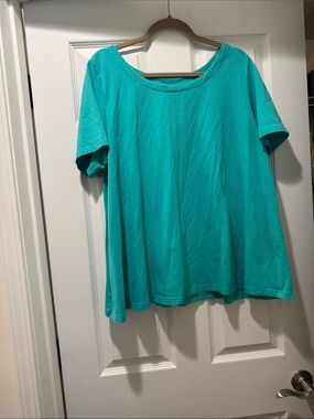 Women's Relaxed Scoop Neck Tee - Teal